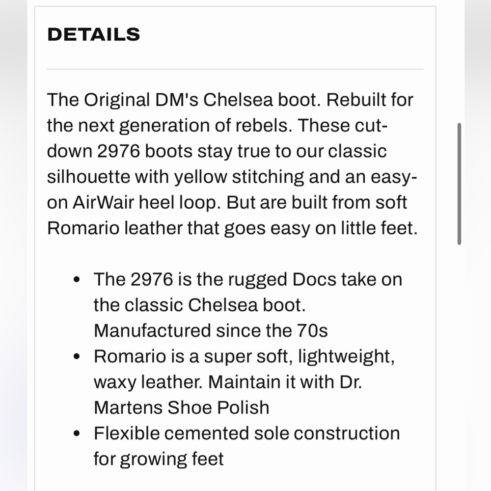 DR MARTENS JUNIOR 2976 LEATHER CHELSEA BOOTS SZ 13 US - Picture 10 of 10